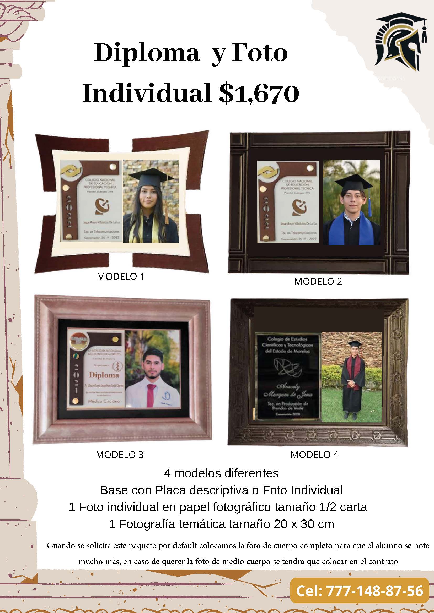 DIPLOMA Y FOTO INDIVIDUAL