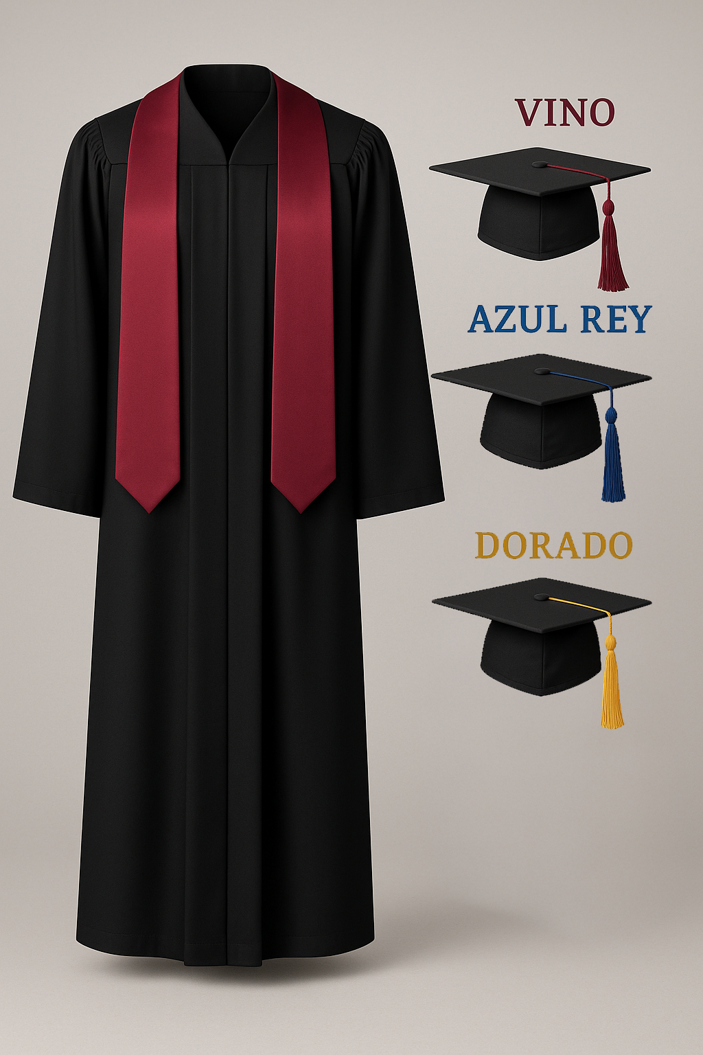 TOGA DORADO AZUL REY VINO